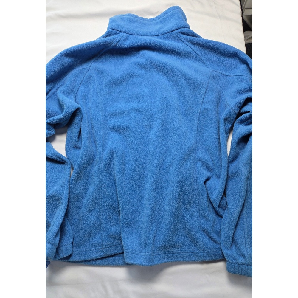 Columbia Blue Fleece Full Zip Jacket Womens XL Outdoor Layering Pockets - Picture 7 of 8